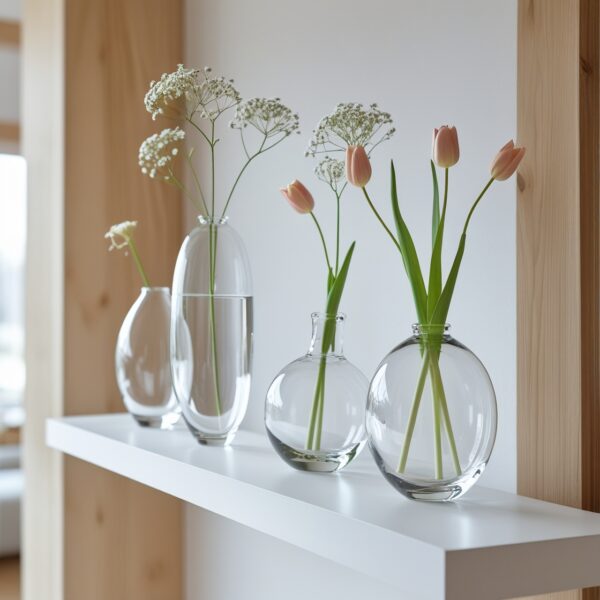 Modern Glass Bud Vase Set - Image 4