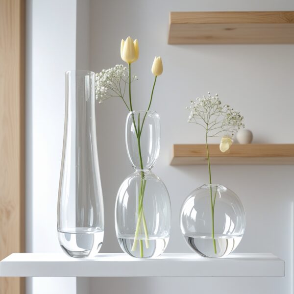 Modern Glass Bud Vase Set - Image 3