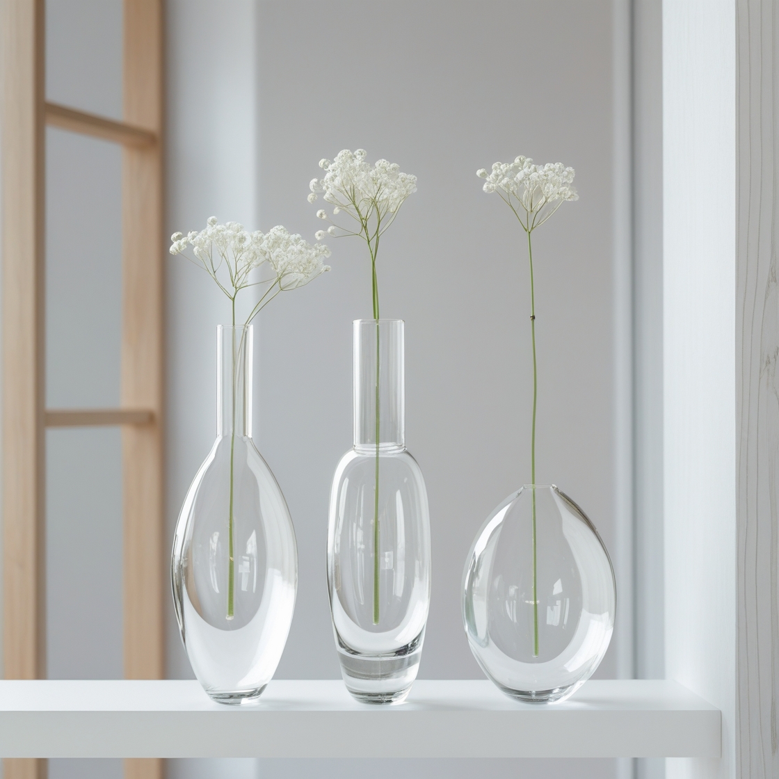 Modern Glass Bud Vase Set