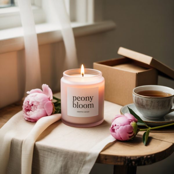 Peony Bloom Scented Candle - Image 4