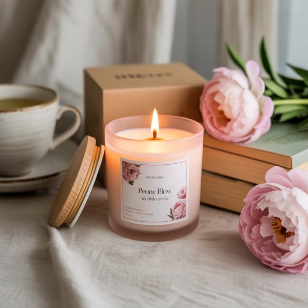 Peony Bloom Scented Candle - Image 3