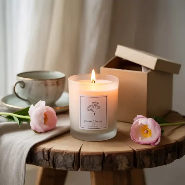 Peony Bloom Scented Candle - Image 2